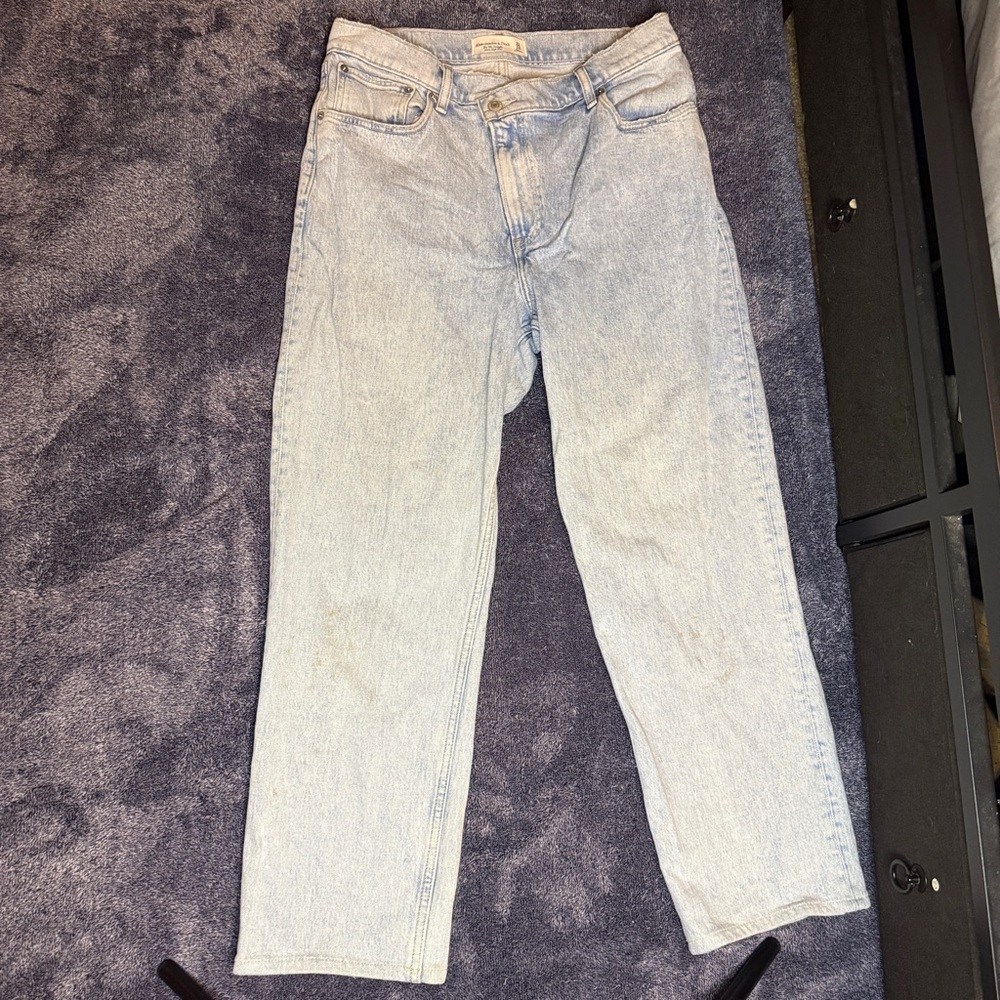 Vintage Abercrombie & Fitch “The 90s Straight” Ultra High Rise Criss-Cross Jeans